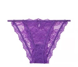 Victoria&#39;s Secret DREAM ANGELS Mini String Bikini Panty Medium Purple - $14.84