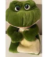 Frog Hand Puppet 12” Green Stuffed Toy Animal Plush Eyes - $20.53 CAD