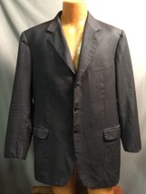 Brioni For Neiman Marcus Mens Wool Suit Jacket 46 Navy Blue Hand Tailored Italy - $197.99