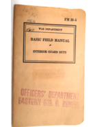 Vtg WW2 Basic Field Manual Interior Guard Duty 1940 Eastern Signal Corp - $19.99