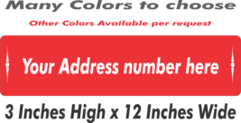 Personalized Aluminum Metal Address Sign Customized With Custom Number 3&quot; x 12&quot; - £10.34 GBP