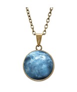 Glass Ball Planet Pendant Necklace - $12.87
