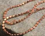 11 inch Pure Copper Flat Round Bead Chain Anklet, Healing Jewelry, Spiri... - $18.61