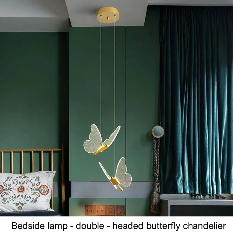 Butterflies LED Pendant Light Indoor Lighting For Home Living Room Decoration Di - £167.04 GBP