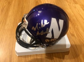 Mike Adamle Signed Auto Northwestern WildCats Mini Helmet  1970 Big 10 M... - $197.99