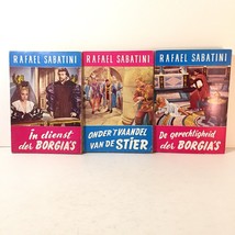 3 Books In Dutch by Rafael Sabatini Under the Bull&#39;s Banner and 2 about Borgia&#39;s - £11.87 GBP