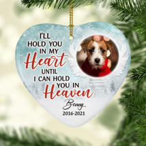 I&#39;ll Hold You In My Heart, Personalized Heart Ornaments, Custom Photo Gifts - $10.99