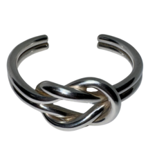 925 Vintage Love Knot Cuff Bracelet Mexico TG-228 - £266.80 GBP