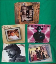 Vtg 45 Record Album Country Western Parton Schneider Orbison Hank William Travis - £33.63 GBP