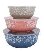 Pioneer Woman ~ Six (6) Piece ~ Serving Bowl Set w/Lids ~ DAISY Pattern - $899.85 MXN