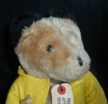 13&quot; Vintage Eden Darkest Peru Paddington Bear Yellow Coat Stuffed Animal Plush - £20.91 GBP