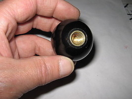 Round Knob/Plastic/Brass Insert 3/8-16, 1 -1/2OD, Black - £13.08 GBP