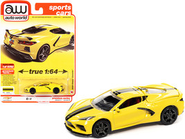 2020 Chevrolet Corvette C8 Stingray Accelerate Yellow with Twin Black Stripes &quot;S - £14.80 GBP