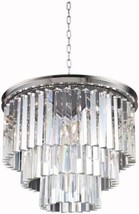 Pendant Lamp SYDNEY Transitional 9-Light Polished Nickel Royal-Cut Crystal - £1,198.23 GBP