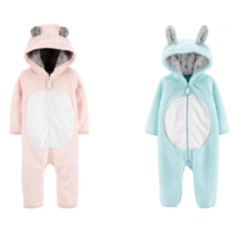 Carter&#39;s Baby Girls Hooded Fleece Coverall, Choose Sz/Color - £12.39 GBP
