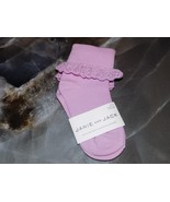 Janie and Jack Purple Cuff Socks Size 2T/3 Girl&#39;s NEW - £7.84 GBP