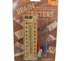 Fundex 1989 Brain Testers Peg Out Wood Game SEALED - £14.24 GBP