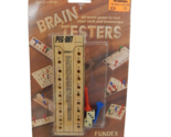 Fundex 1989 Brain Testers Peg Out Wood Game SEALED - $17.81