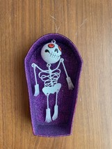 Pier 1 Imports Halloween Ornament Glitter Dangle Skeleton Coffin Skull Decor - £39.09 GBP