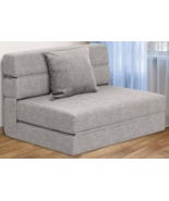 ANONER Folding Sleeper Chair Sofa Bed Lazy Couch W Pillow Twin Size Ligh... - £141.57 GBP