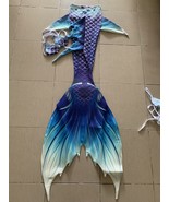 White Blue Mermaid Tails for Swimming with Monofin Adult Kids Best Gift ... - $123.46 CAD
