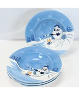 Canterbury Potteries Snow Valley Rim Soup Bowls 9&quot; Christmas  Lot of 4  ... - $647.94 MXN