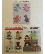 3 SIMPLICITY Sewing Pattern (s)  Alien Stuffed Animals Baby Sensory Blan... - $163.39 MXN