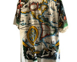 Vintage Liquid Blue 1992 Single Stitched Atlas Map All Over Print Shirt ... - $112.20
