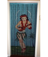 Natural Bamboo Beaded Curtain Hula Dancer Beads Window Doors Room Divide... - $73.26