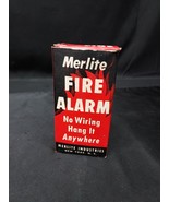 Unused 1950s 1960s Merlite Fire Alarm - NEW IN BOX - No Wiring Hang Anyw... - $15.27