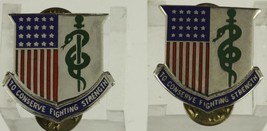 Vintage Us Military Dui Insignia Pin Set To Conserve Fighting Strength - £10.13 GBP