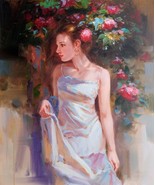 20x24 inches Beauty  stretched Oil Painting Canvas Art Wall Decor modern01D - $166.48 CAD