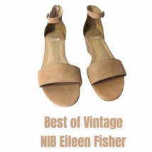 NIB Eileen Fisher Wedge Sandal 7 Latte Beige Vintage $179 Shoes Padded B... - £106.82 GBP