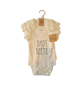 RAE DUNN Baby Bodysuit Set | Dad&#39;s Bestie | Set of 3 | 6-9M | NWT - £14.89 GBP