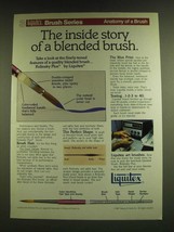 1990 Binney &amp; Smith Liquitex brushes Ad - The inside story of a blended brush - £14.49 GBP