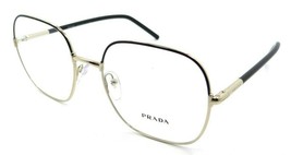 Prada Eyeglasses Frames PR 56WV AAV-1O1 54-19-140 Black / Pale Gold Italy - $121.52
