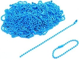 10 Ball Key Chains Blue Keychain Making DIY 2.4mm 4.72&quot; Bead Chains Lot - $7.43