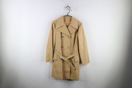 Deadstock Vintage 70s Streetwear Womens 16 Belted Lined Peacoat Jacket Beige USA - £77.40 GBP