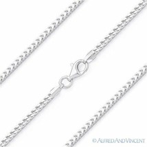 Italy 925 Sterling Silver Rhodium 1.4mm Arrow Link Franco Chain Italian Necklace - £31.02 GBP+