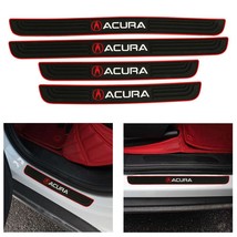 Brand New 4PCS Universal Acura Red Rubber Car Door Scuff Sill Cover Panel Step P - £9.43 GBP