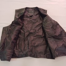 Navarre Leather Company Men's Italian Stone Design Genuine Leather Black Vest L image 8