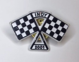 Indianapolis 500 Race Vintage 2001 Lapel Pin - Checkered Flags Racing Souvenir  - £9.59 GBP