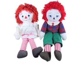 Vintage Raggedy Ann and Andy Classic Dolls 20&quot; high - £10.10 GBP
