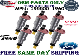 Genuine Denso x6 Fuel Injectors for 1989-1995 Ford Taurus 3.0L V6 MP#195500-1960 - £110.96 GBP