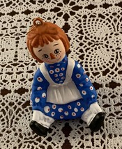 Simon and Schuster Raggedy Ann Plastic Christmas Ornament 3 inch Vintage 1999 - £9.43 GBP