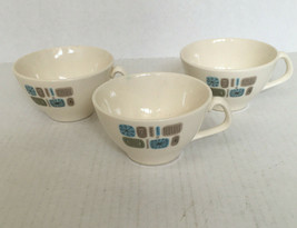 Vintage Canonsburg Temporama pattern three cup set atomic mid century mo... - $25.04