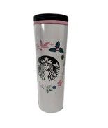 Starbucks Christmas 2018 Wreath Pink White Travel Mug Tumbler Acrylic 16... - $11.00