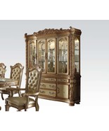 Vendome Buffet &amp; Hutch, Gold Patina &amp; Bone Finish - $71,566.88 MXN