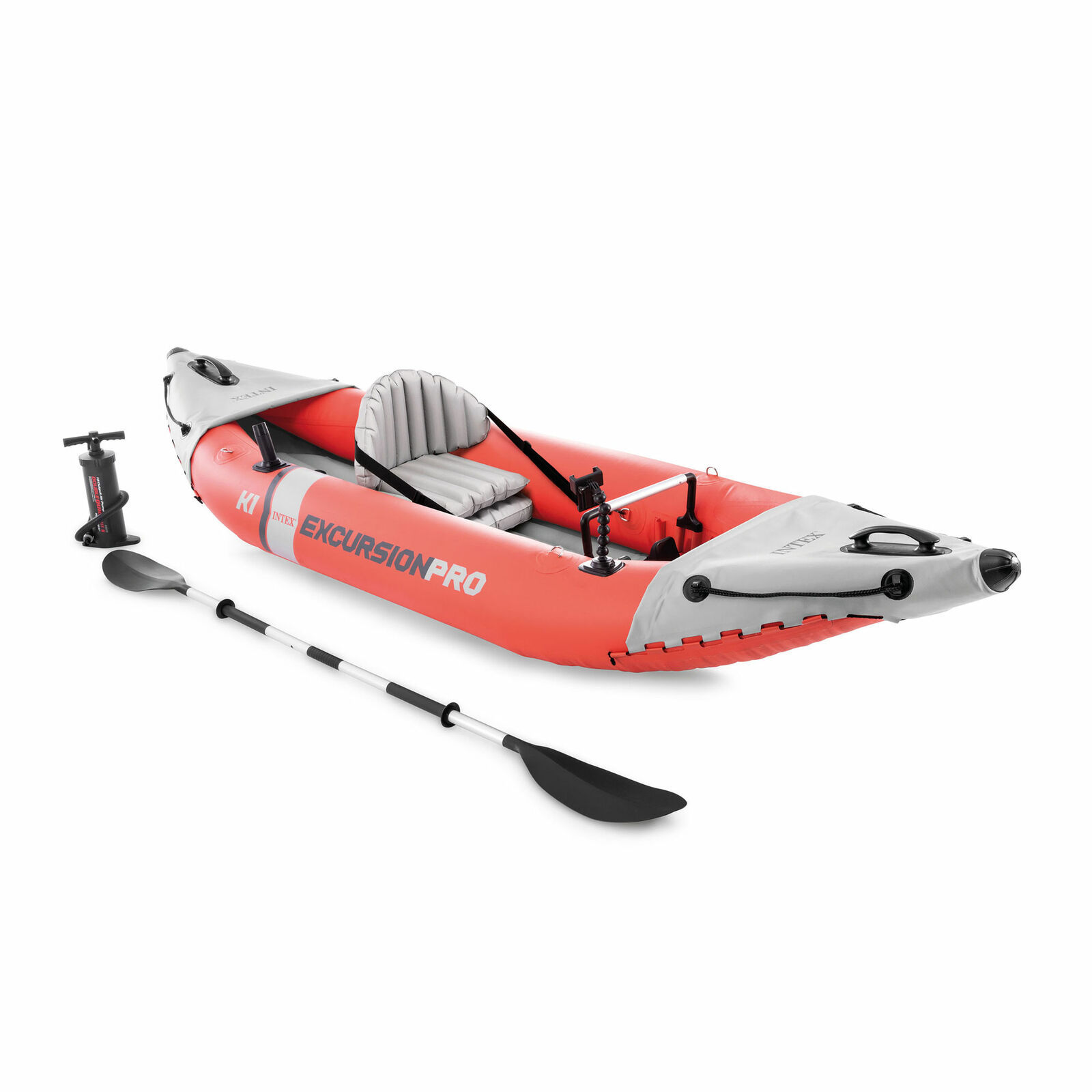 Intex Excursion Pro K1 Single Person Inflatable Vinyl Fishing Kayak w/ Oar/Pump - $314.99