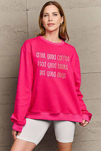 Simply Love Full Size Letter Graphic Round Neck Sweatshirt - $35.99